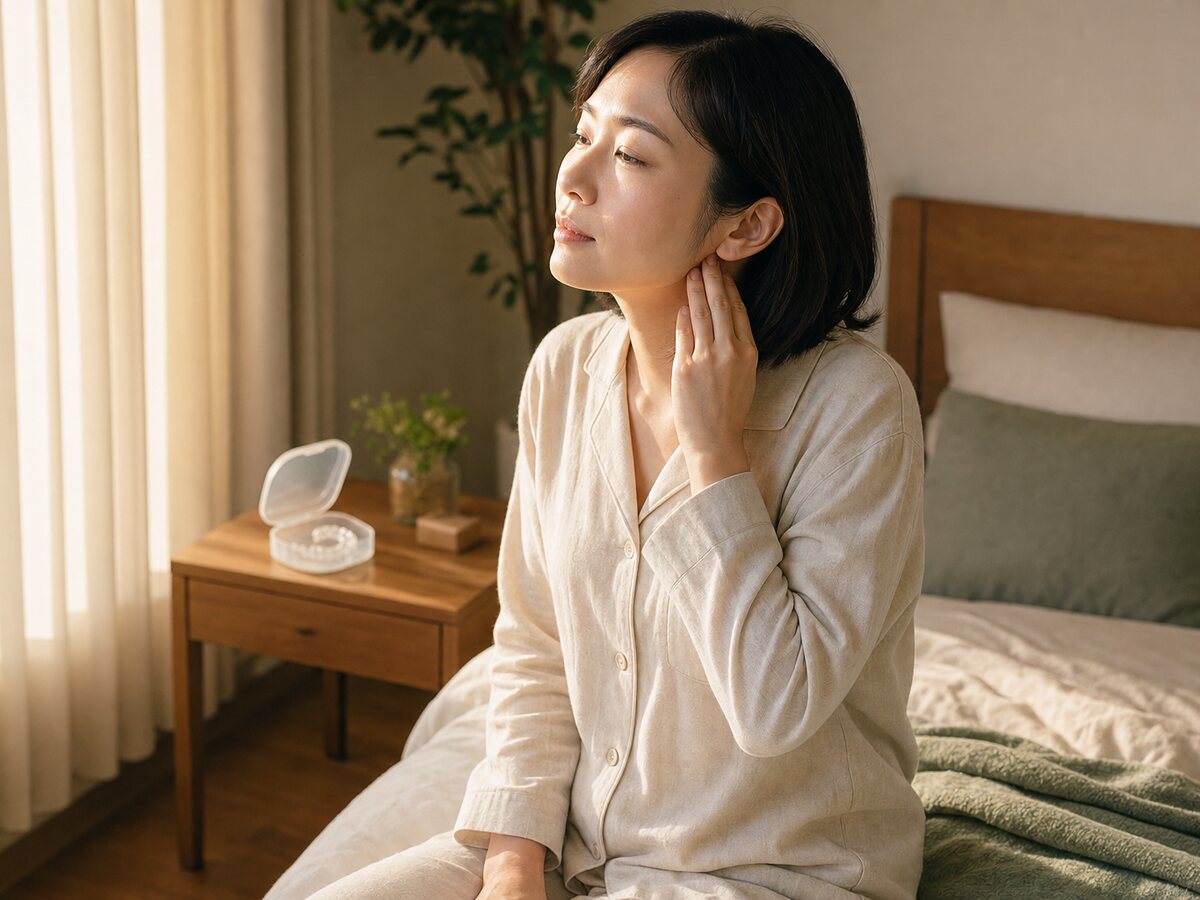 起床時に顎の張りを感じている人