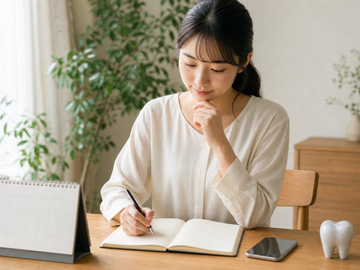 受診前の質問をノートに整理する人